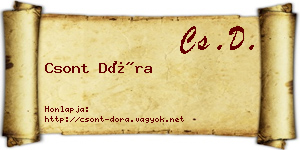 Csont Dóra névjegykártya